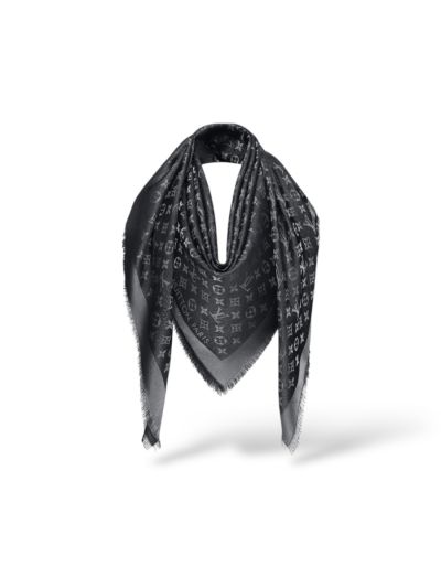 Châle Monogram Shine Louis Vuitton Noir