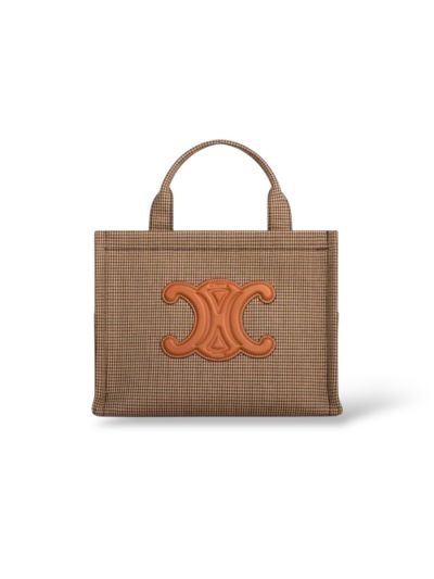 Sac Cabas Celine Thais Petit Modèle Toile Marron 