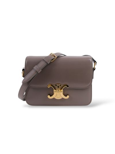 Sac à Main Céline Triomphe Teen En Cuir Gris 