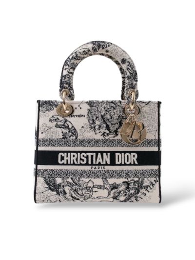 Sac à Main Lady Dior D-lite En Toile De Jouy