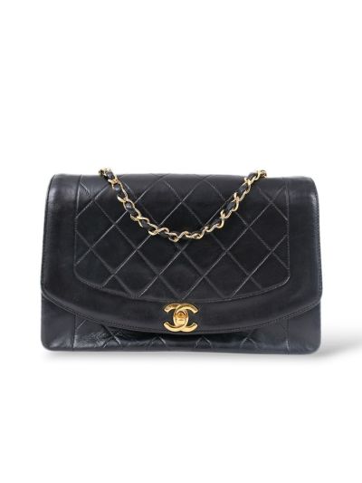 Sac à Bandoulière Chanel Timeless Diana En Cuir Noir