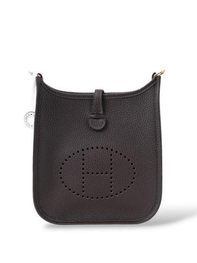 Sac Bandoulière Hermès Mini Evelyne 16 Cuir Marron