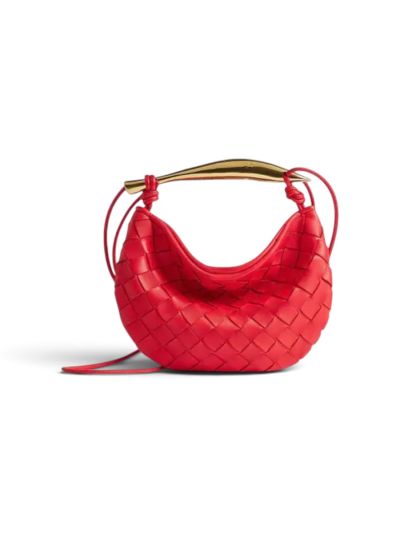 Sac à main Sardine Bottega Veneta en cuir Rouge