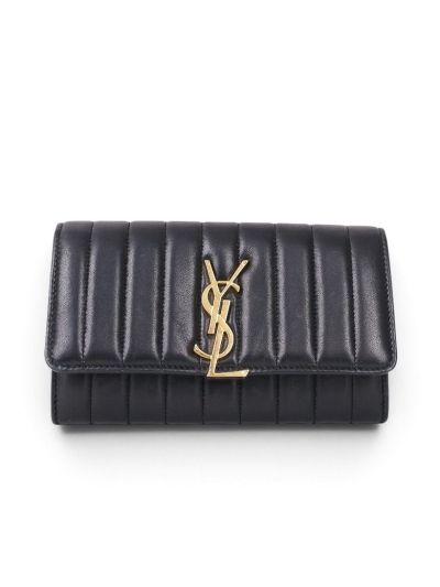 Pochette Saint Laurent Noir en Cuir Matelassé