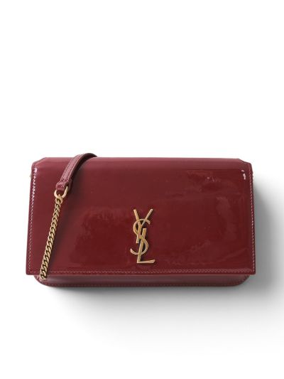 Sac Saint Laurent en Cuir Verni Rouge