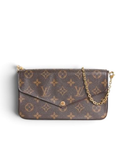 Sac Pochette Louis Vuitton Félicie Toile Monogram Marron 