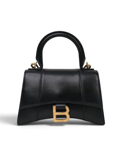 Sac à main Balenciaga Hourglass XS Cuir De Veau Noir