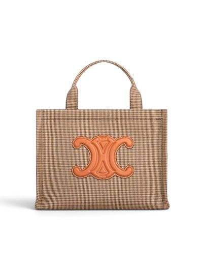 Celine Thais Small Brown Canvas Tote Bag 