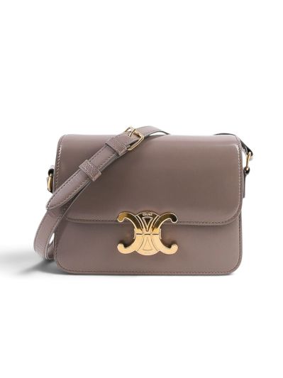 Sac à Main Céline Triomphe Teen En Cuir Gris 