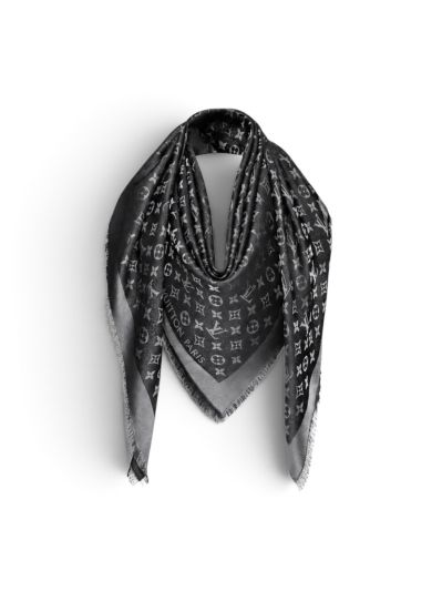 Louis Vuitton Shine Monogram Shawl in Black