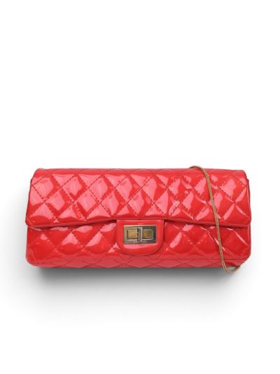 Chanel 2.55 Baguette Bag in Red Patent Leather