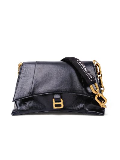 Sac Bandoulière Downtown Balenciaga en Cuir Noir