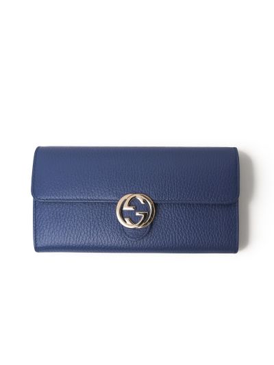 Portefeuille Gucci en Cuir Bleu 