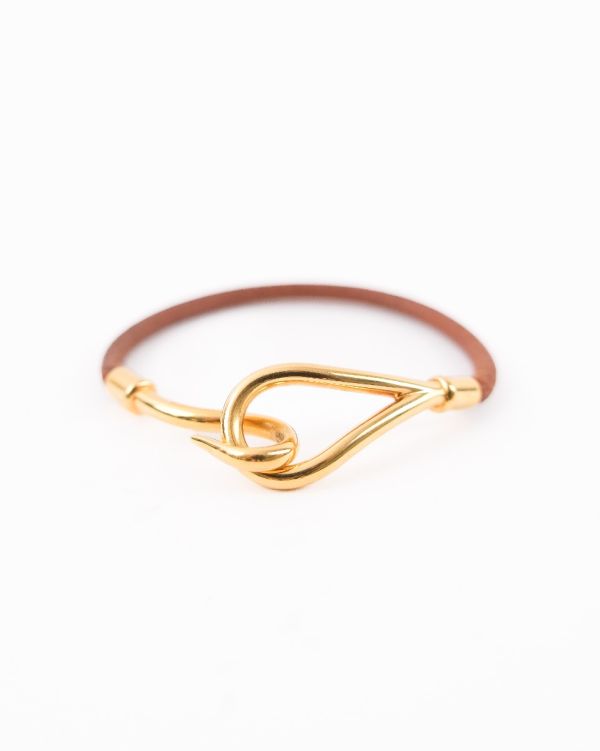Bracelet Hermes En Cuir Jumbo Marron 