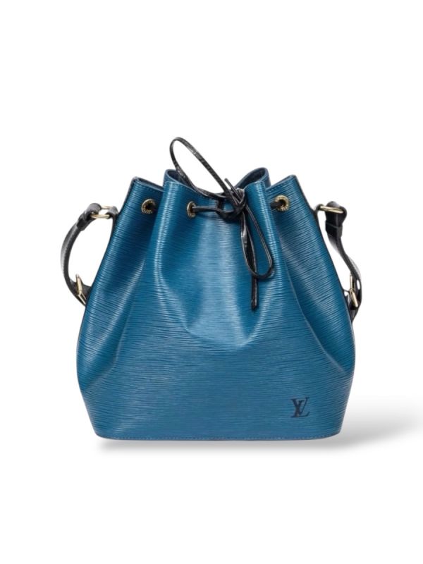 Sac à Main Louis Vuitton Noe Bleu Cuir Epi