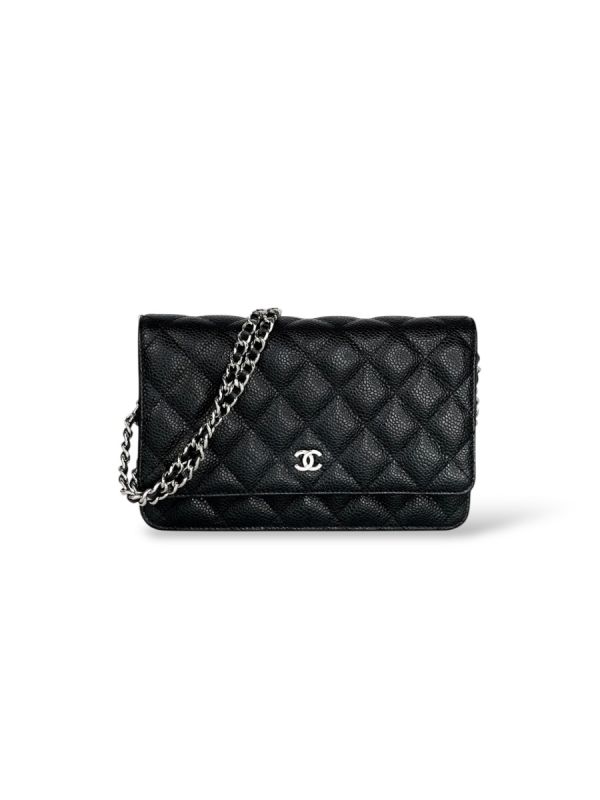 Sac à Bandoulière Chanel Wallet On Chain En Cuir Caviar Noir 
