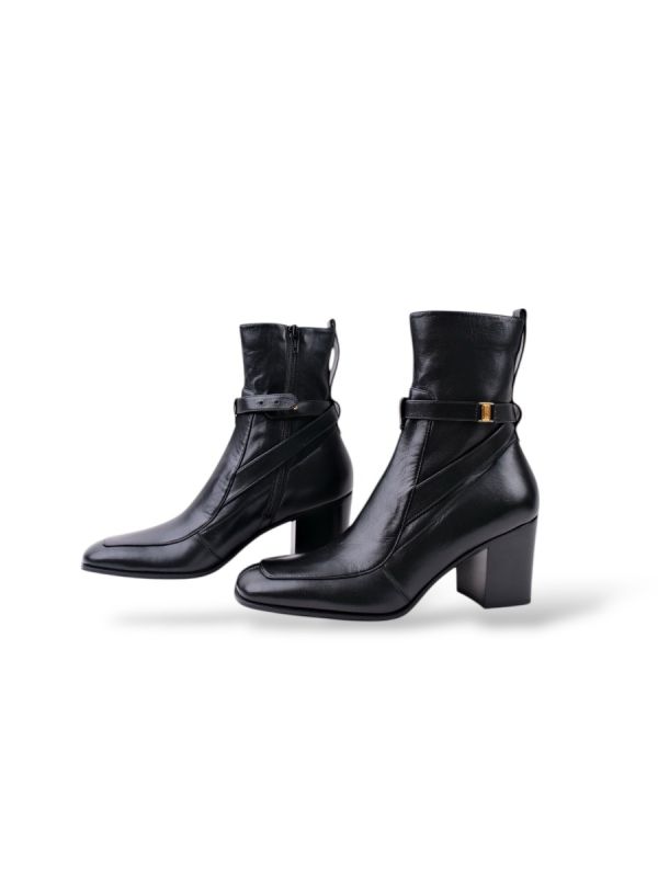 Bottines Saint Laurent En Cuir Noir Taille 37.5