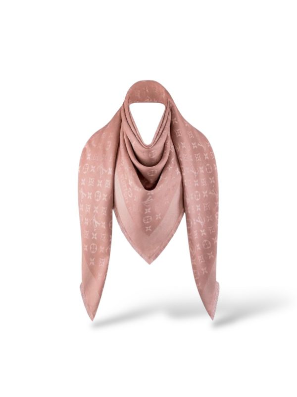 Châle Louis Vuitton Monogram Rose Kraft
