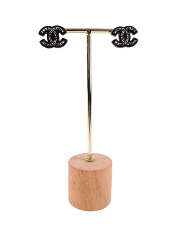 Boucles D'oreilles Chanel Métal Noir