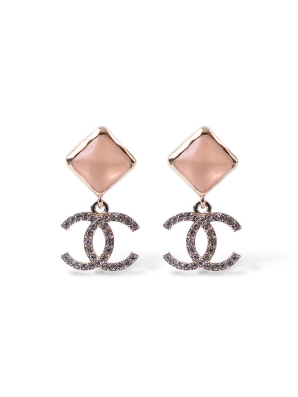 Boucles D'Oreilles Chanel Pendantes Rose 