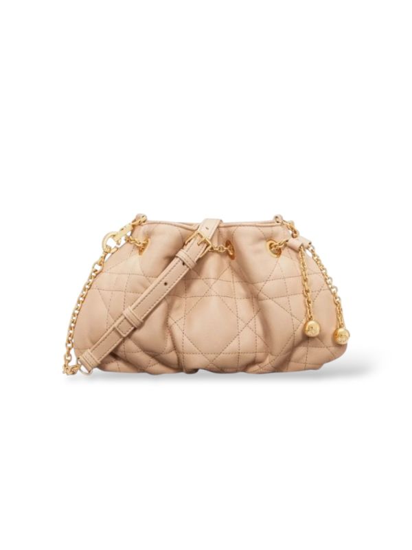 Sac À Bandoulière Dior Amni Small En Cuir Beige