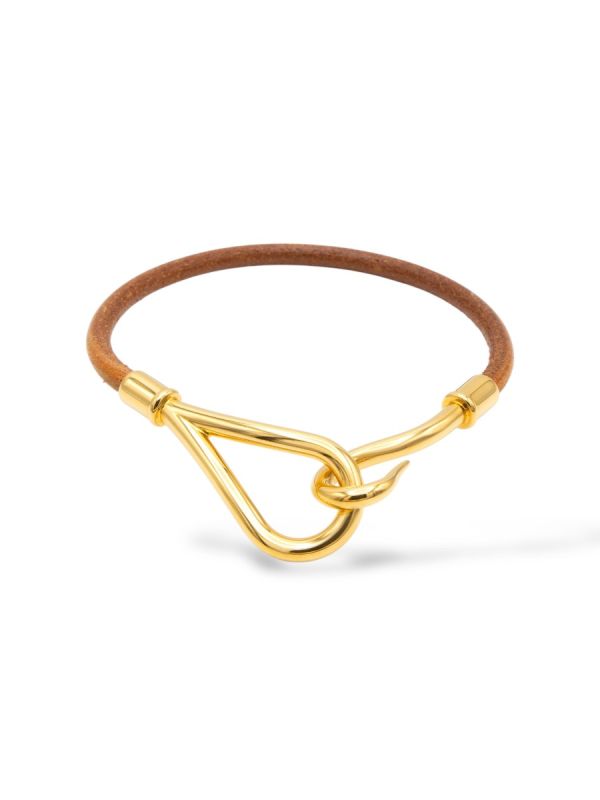 Bracelet Hermes En Cuir Jumbo Marron 