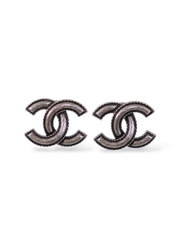 Boucles D'oreilles Chanel Argenté Vieilli