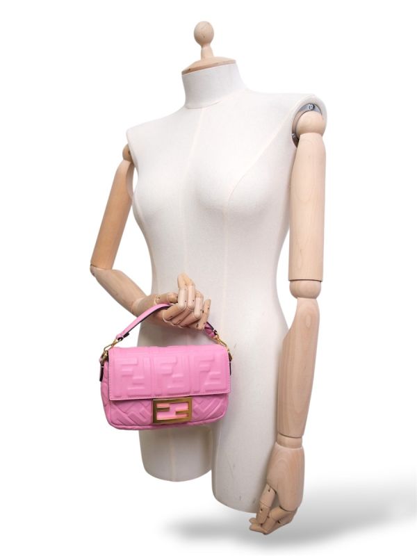 Sac à Bandoulière Fendi En Cuir rose