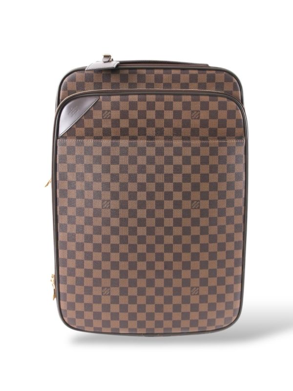 Valise Louis Vuitton Pégase 55 Cuir Damier Ébène