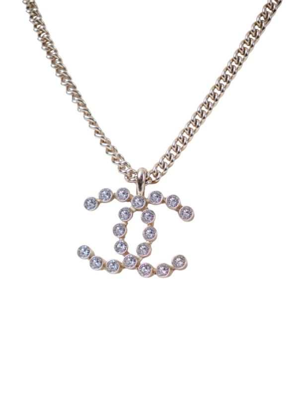 Collier Chanel Double CC Strass 