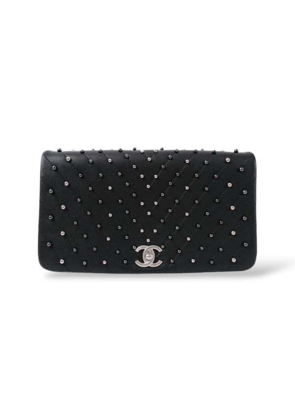 Pochette Chanel En Cuir Noir 