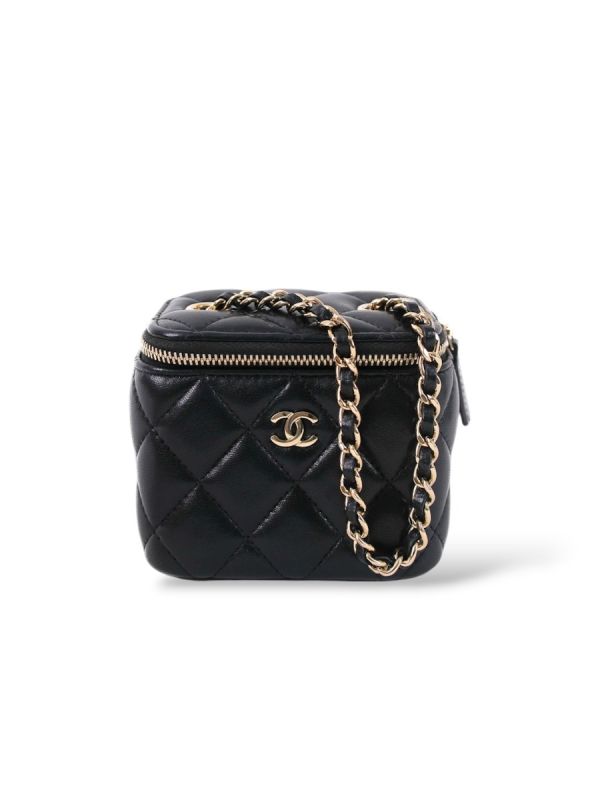 Chanel Mini Vanity Chanel Cuir Noir 