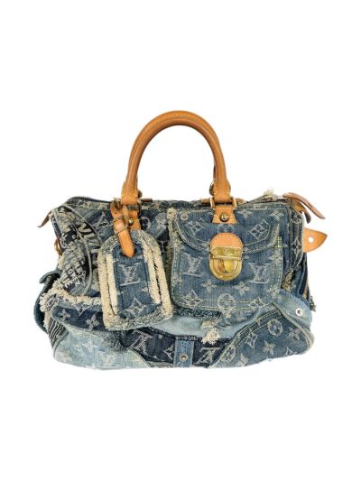 Rare Speedy 30 Patchwork Denim Louis Vuitton Année 2000