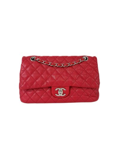 Sac Chanel Timeless Medium Cuir Caviar Rouge Framboise