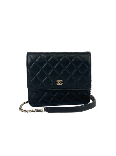 Sac Wallet On Chain Chanel Cuir Noir