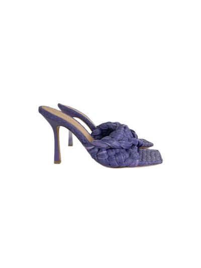 Mules Bottega Veneta Raphia Violet Stretch 39