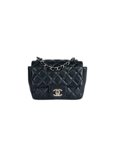 Chanel Mini Square Cuir D'agneau Noir