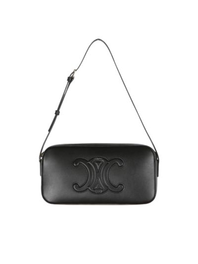 Sac Épaule Camera Celine Triomphe Cuir Noir