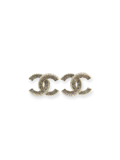 Boucles CC Chanel À Strass