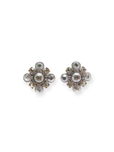 Myzah : Chanel Earrings Logo CC Diamond Shape