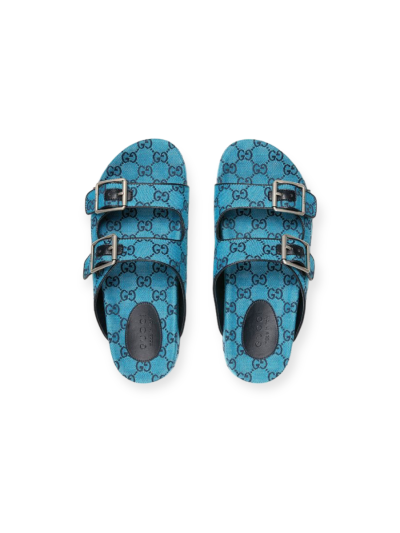 Sandales GG Canvas Gucci Turquoise 39