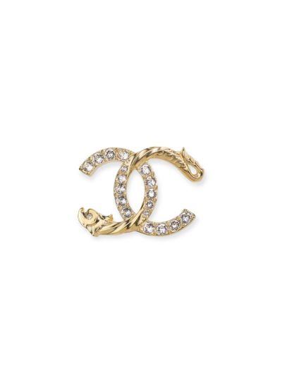 Chanel Double CC Golden Brooch And Strass