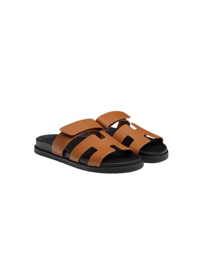 Chypre Sandals Hermès In Brown Leather Size 38.5