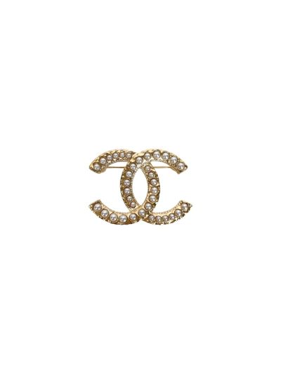 Broche Chanel CC à Perles
