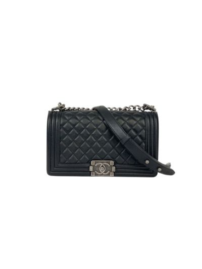 Myzah Sac Chanel Bandouliere Timeless En Cuir D agneau Matelasse Noir