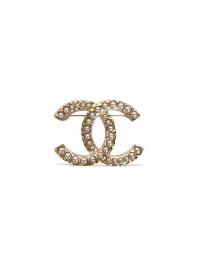 Broche Chanel CC à Perles