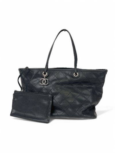 Sac Chanel Cabas en Cuir Grainé Noir 