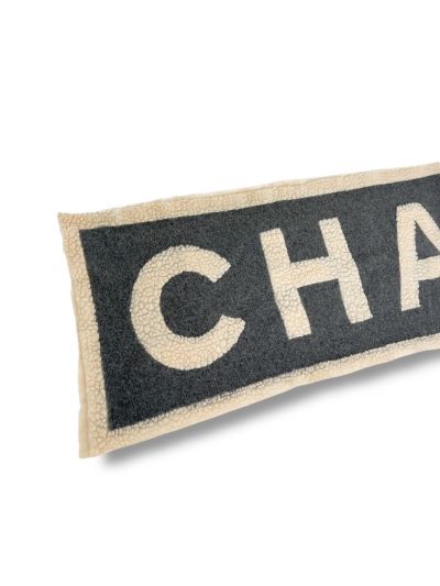 Écharpe En Chachemire Chanel Grise et Écru