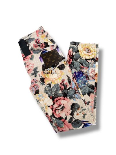 Pantalon à Imprimés Fleuris Jean Louis Vuitton Taille 36