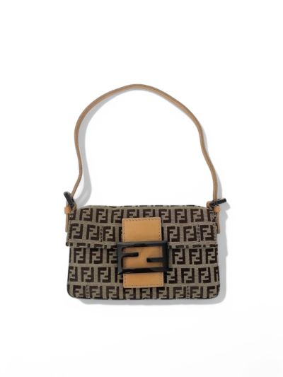 Sac à Main En Toile Monogram Fendi Marron